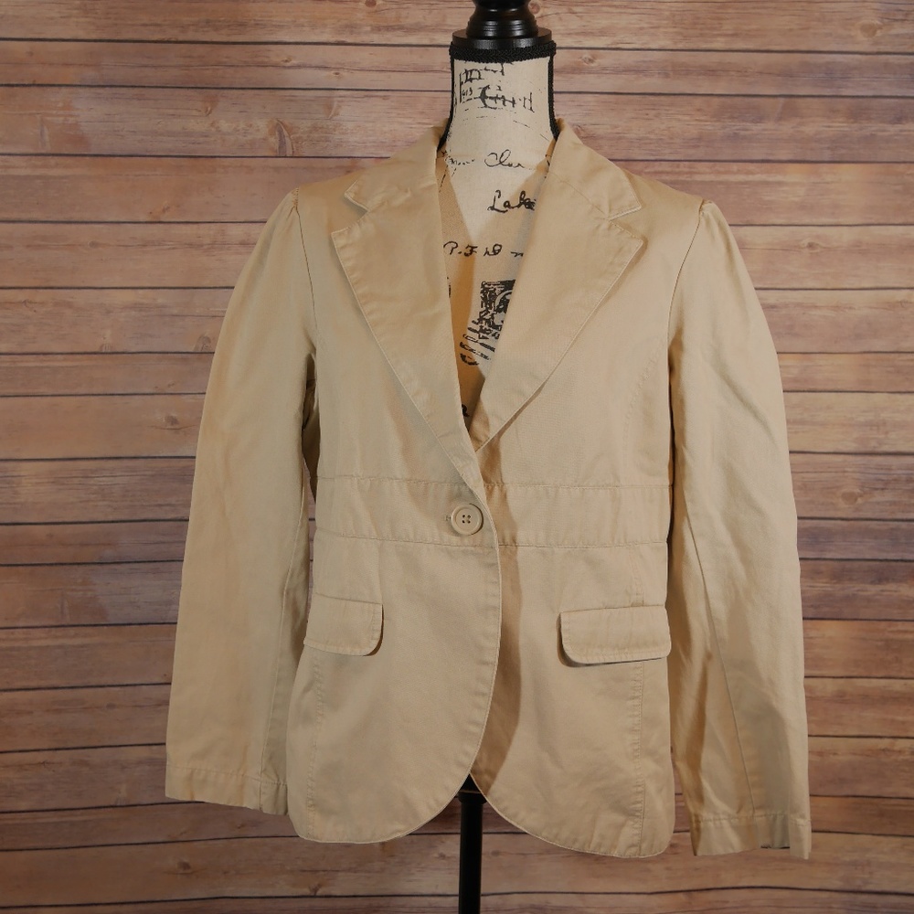 Old Navy Maternity Large Khakis tan Jacket blazer